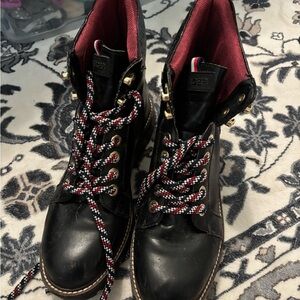 Black Leather Ankle Boots